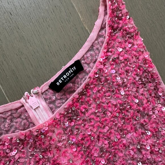 Retrofete Pink Sequin Maxi Dress - Picture 6 of 11